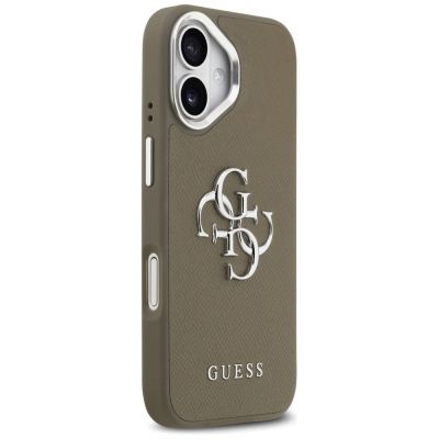 4. Guess Grained Big 4G Classic Logo iPhone 17 Hülle - Braun