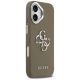 4. Guess Grained Big 4G Classic Logo iPhone 17 Hülle - Braun