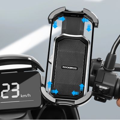 2. Rockbros 25210032005 Motorradspiegel-Handyhalter – Schwarz