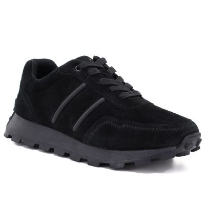 Schwarze Plateau-Sneaker aus Leder von S.Barski