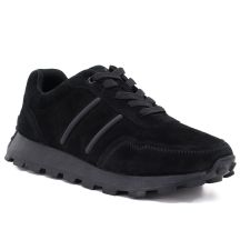 Schwarze Plateau-Sneaker aus Leder von S.Barski