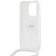 6. Karl Lagerfeld Crossbody IML Karl Head MagSafe Hülle für iPhone 15 Pro – transparent