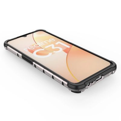 11. Gepanzerte Wabenhülle mit Gelrahmen Realme C31 transparent