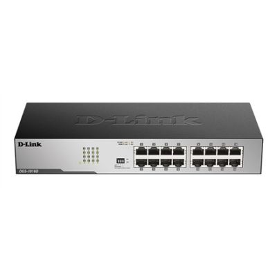 4. D-Link DGS-1016D/E Netzwerkkabel (unmanaged), Schwarz/Metallic