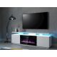 3. EVA TV-Schrank mit Elektrokamin, 180 x 40 x 52 cm, weiß/weiß glänzend