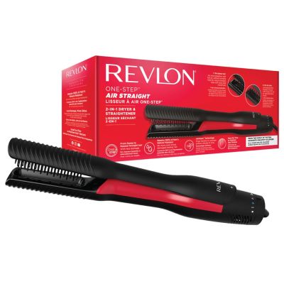 5. Revlon One-Step Air Straight Warmluft-Glättungsbürste Schwarz, Rot