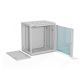 3. ALANTEC Wandschrank 19" 12U 600x450, Glastür, grau, montiert (SW-12U-600-450-01-SA)