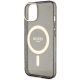 6. Guess Glitter Gold MagSafe Hülle für iPhone 14 – Schwarz