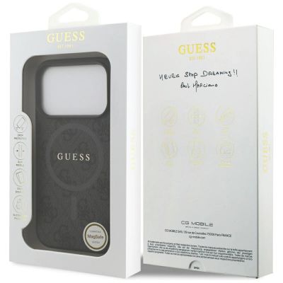 8. Guess 4G Ring Classic Logo MagSafe Hülle für iPhone 17 Pro - Schwarz