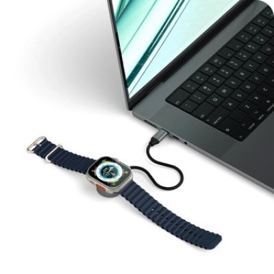 5. Satechi USB-C Schnellladekabel – USB-C-Ladekabel für Apple Watch, 5 W, 20 cm (Space Grau)