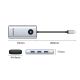 2. Orico PW11 6-in-1 USB-C Dockingstation (3x USB-A 3.0, 1x USB-C PD 100W, 1x HDMI 4K 30Hz, 1x RJ45 2,5G Ethernet) – Silber