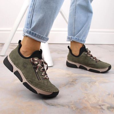 28. Bequeme Rieker W RKR610 grüne Schuhe