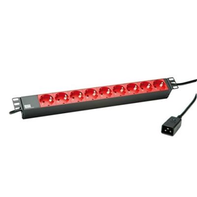 2. Bachmann 333.937 2 m Steckdosenleiste 9 x Steckdosen für den Innenbereich Schwarz, Rot