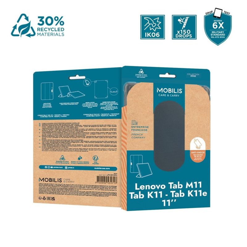 3. Mobilis 060016 Tablet-Hülle 27,9 cm (11") Schwarz, Transparent
