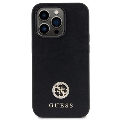 3. Guess GUHCP15LPS4DGPK iPhone 15 Pro 6,1" schwarz/schwarz Hardcase Strass Metall Logo