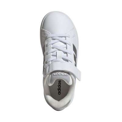 4. Adidas Grand Court 3.0 Kinderschuhe Weiß und Silber JP9368