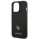 6. Guess Saffiano 4G Small Metal Logo Case für iPhone 13 Pro / 13 6.1" - Schwarz