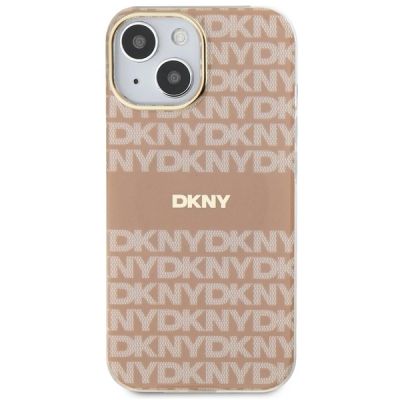 3. DKNY IML Mono & Stripe MagSafe-Hülle für iPhone 15 / 14 / 13 – Rosa