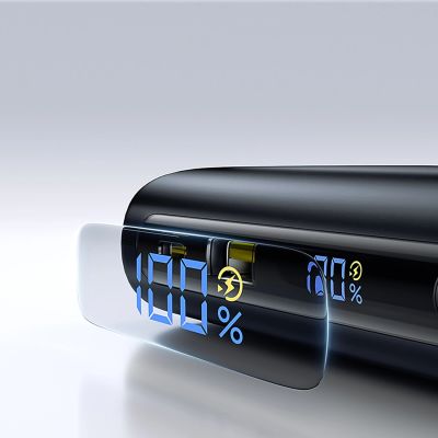 14. Baseus EnerFill FC41 25000mAh 145W Powerbank mit Digitalanzeige und integriertem Dual-USB-C-Kabel – Schwarz