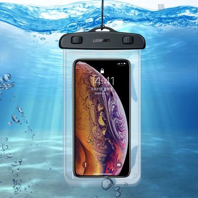 2. Ugreen LP186 60959 Hülle wasserdicht IPX8 für 4-6,5" Smartphone - Schwarz und Transparent