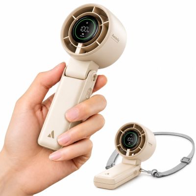 2. Aecooly Halo 02 Tragbarer Handventilator, Beige