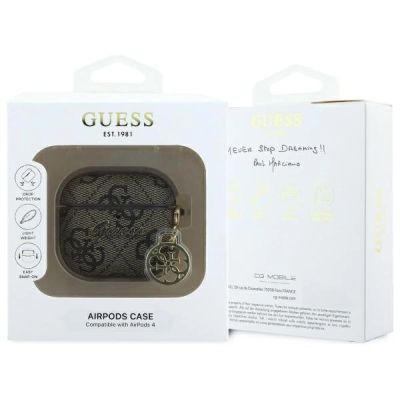 3. Guess GUA4G4GSMW AirPods 4 Hülle braun/braun 4G Charm Collection