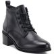 Schwarze, hochhackige Schnürstiefeletten aus Leder für Damen, Vinceza EN27-133107