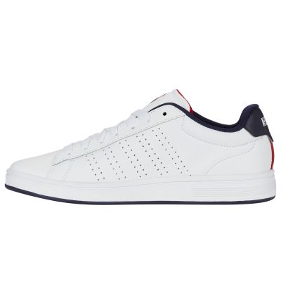 5. K-Swiss COURT BASE II WHITE/NAVY/RED-M (04411-130-M)