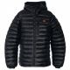 GLOVII beheizbare Herrenjacke mit Kapuze, mit Synthetikdaunen gefüttert, XL, schwarz, Akku, Ladegerät und Aufbewahrungstasche, GTMBXL