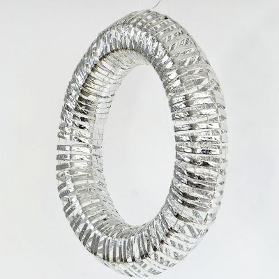 3. Dekorativer Kranzreifen, 30 LEDs, 40 cm, silber