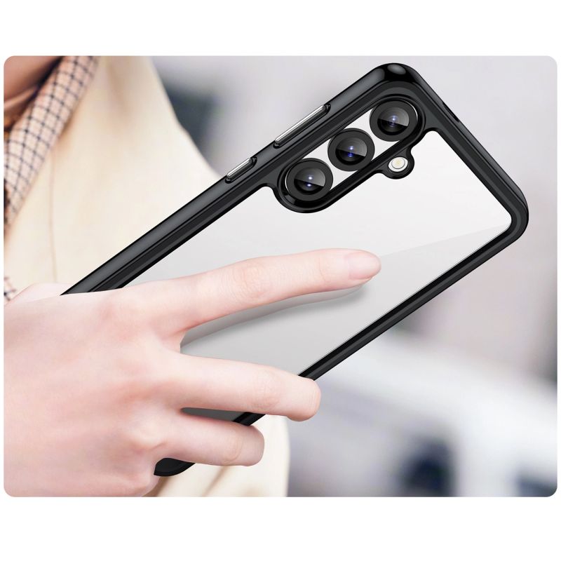 5. Outer Space Case Silikonhülle mit Gelrahmen für Samsung Galaxy S25+ – Schwarz