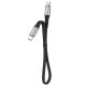 Dudao L10C USB-C – USB-C PD-Kabel 100 W 5 A 0,23 m – Schwarz