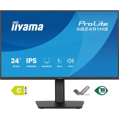 2. iiyama ProLite XB2491HS-B1 Computermonitor 60,5 cm (23,8") 1920 x 1080 px Full HD LCD Schwarz