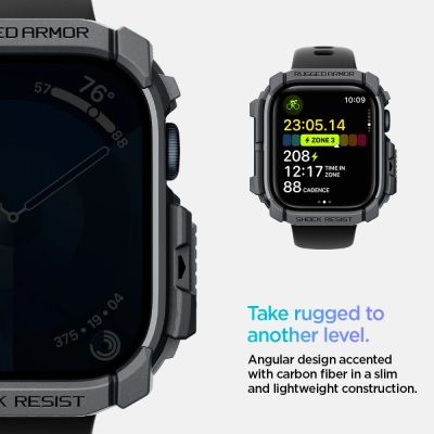 9. Spigen Rugged Armor Hülle für Apple Watch 10 46 mm – Grau
