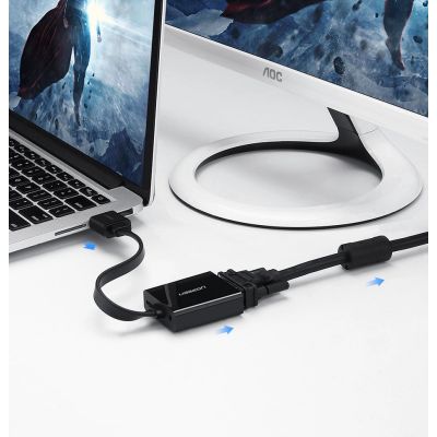 4. Ugreen HDMI - VGA Micro USB / Audio 3,5 mm Miniklinkenadapter schwarz (40248)
