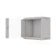 17. Wandmontierter Installationsschrank 19" 9U 540x350 graue Glastür LANBERG (FLAT PACK)