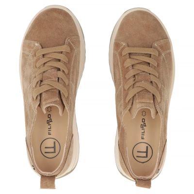 5. Beige Leder-Plateau-Sneaker Filippo DP7959