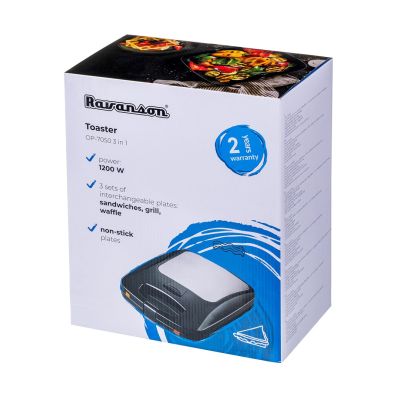 10. Ravanson OP-7050 3-in-1 Toaster (1200W; schwarz)