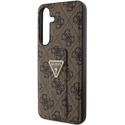 6. Guess GUHCS24SPGS4TDW S24 S921 braun/braun Hardcase Grip Stand 4G Triangle Strass