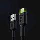 2. GREEN CELL KABGC06 GC RAY USB-KABEL – USB-C 120 cm, grüne LED, Schnellladefunktion (Ultra Charge), QC 3.0
