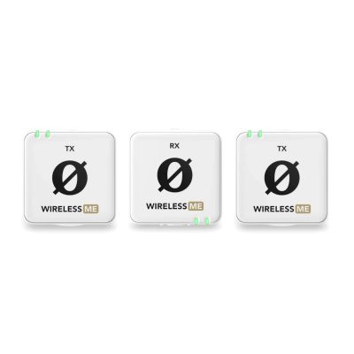 3. RODE Wireless ME Dual White - Kompaktes drahtloses Mikrofonsystem mit zwei Sendern für Zweikanalaufnahmen (weiß)