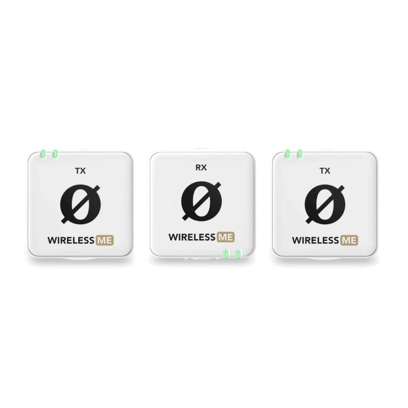 3. RODE Wireless ME Dual White - Kompaktes drahtloses Mikrofonsystem mit zwei Sendern für Zweikanalaufnahmen (weiß)