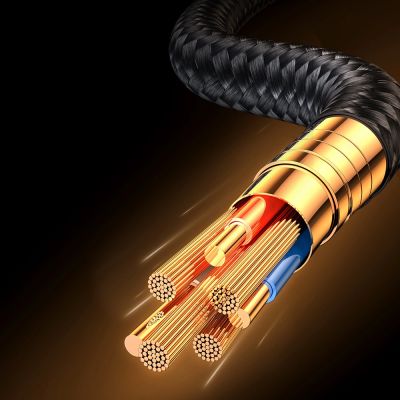 8. Joyroom Gaming-Kabel S-UC027A6 USB-C (gewinkelt) / USB-A (gerade) 3A 1,2 m – Schwarz