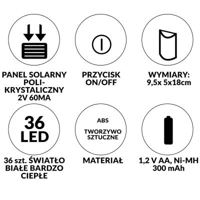 9. SOLAR-WANDLEUCHTE TANZENDE FLAMMEN 36 LED