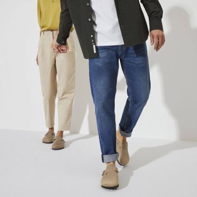 3. Birkenstock Boston Flip-Flops aus geöltem Leder in Tabacco Brown, schmal geschnitten, für Damen/Herren (0960813)