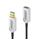 FiberX FX-I650-010 USB-Kabel, USB 3.2 Gen 1 (3.1 Gen 1), 10 m, USB-A, 10 Gbit/s, 4,5 W, Schwarz/Silber