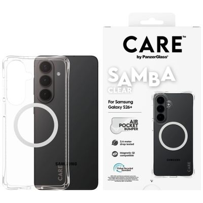 CARE by PanzerGlass Samba Transparente Qi-Hülle für Samsung Galaxy S26+ - Transparent