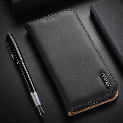 10. Dux Ducis Hivo Leather Flip Cover Echtleder Geldbörse für Karten und Dokumente Samsung Galaxy S22+ (S22 Plus) Schwarz