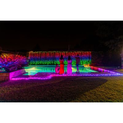 12. Funkelnde 600 RGB Smart-Weihnachtsbeleuchtung 48 m