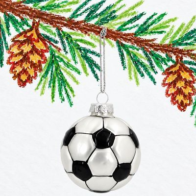 5. MICA Glas-Weihnachtskugel Fußball